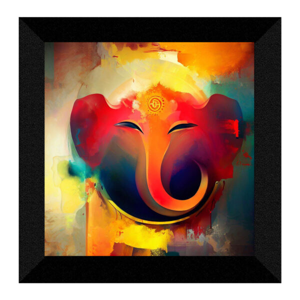 Ganesha art frame, capturing the essence of auspicious beginnings