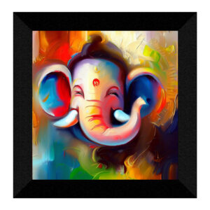 Ganesha art frame, capturing the essence of auspicious beginnings