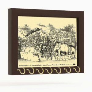 Arjuna’s Penance Canvas Key Holder Mahabalipuram Souvenir