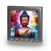 Buddha Wall Decor with Brass Hooks