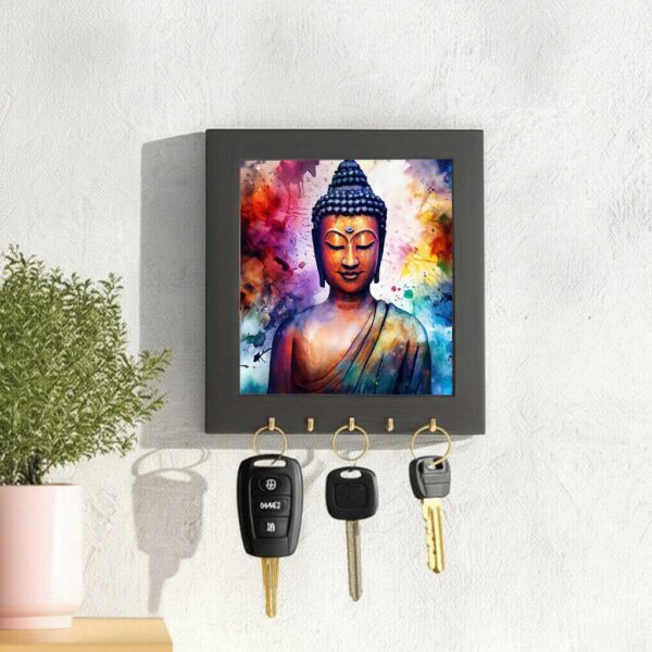 Buddha Wall Decor with Brass Hooks (B10) - Image 2