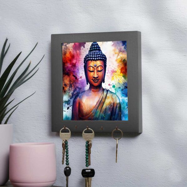 Buddha Wall Decor with Brass Hooks (B10) - Image 3