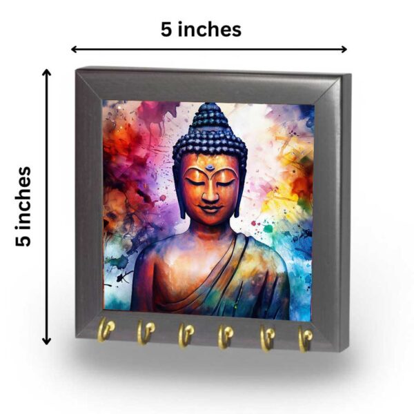Buddha Wall Decor with Brass Hooks (B10) - Image 5