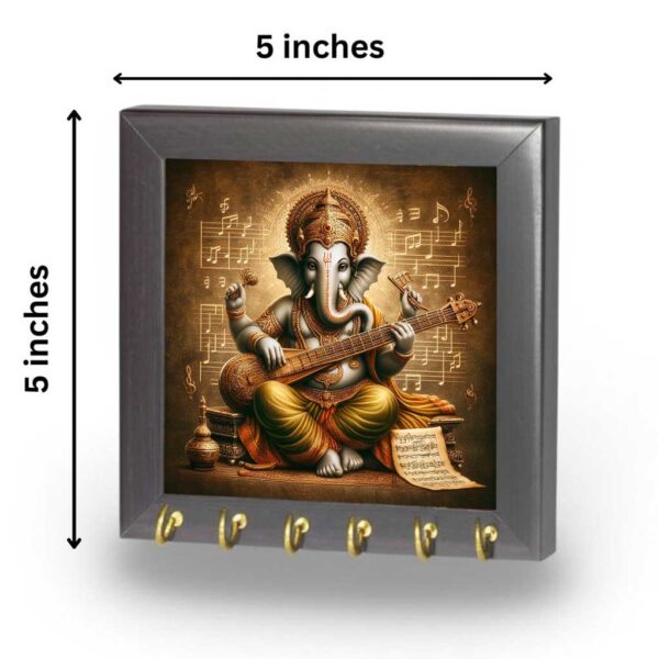 Ganesha Home Decor Canvas – Divine Musical Wall Art for Soulful Spaces - Image 5