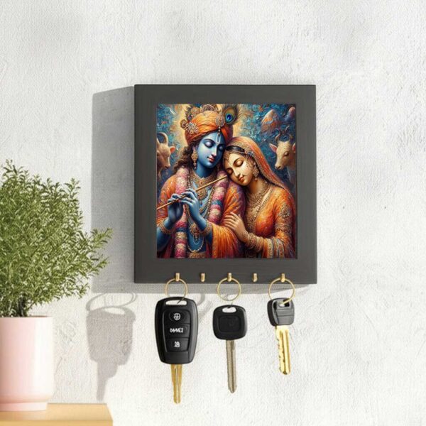 Radha Krishna Canvas Wall Frame – Elegant Home Decor Gift - Image 3