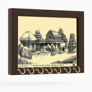 Five Rathas Canvas Key Holder Mahabalipuram Souvenir