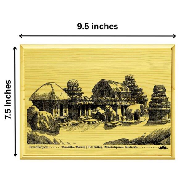 Five Rathas Mahabalipuram Wooden Souvenir - Image 7