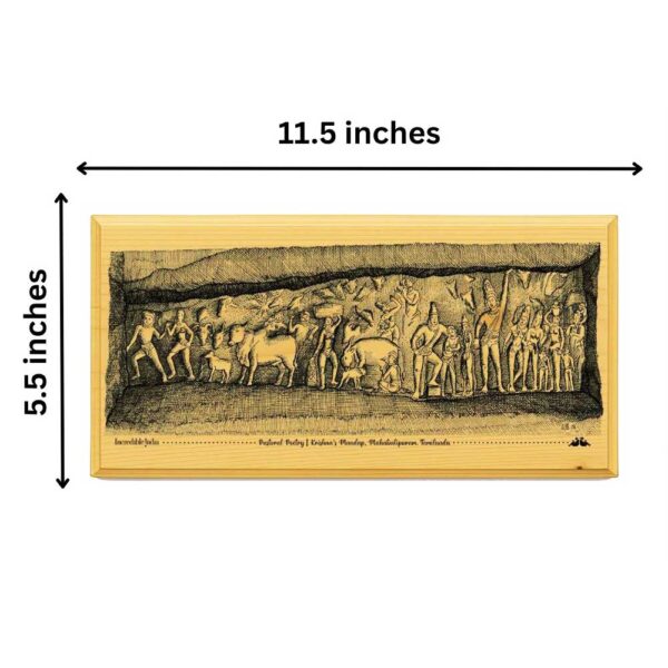 Krishna’s Mandap – Mahabalipuram Wooden Souvenir - Image 5