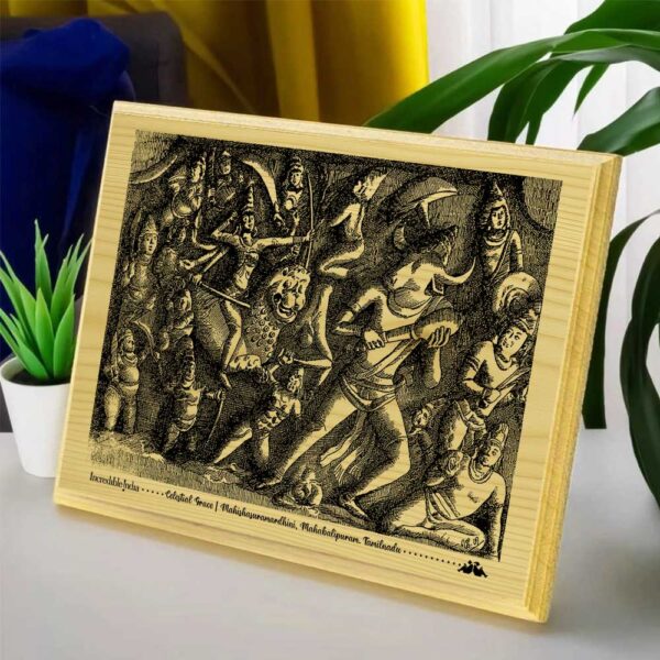 Mahishasuramardhini - Mahabalipuram Wooden Souvenir - Image 3