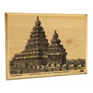 Shore Temple Mahabalipuram Wood Art