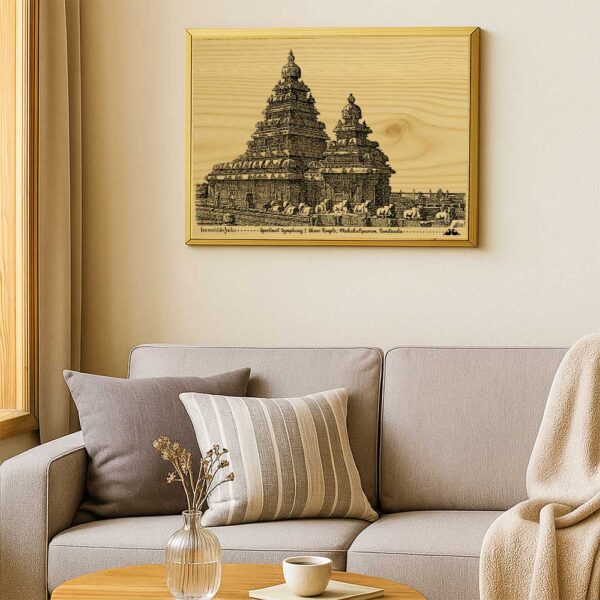 Shore Temple Mahabalipuram Wooden Souvenir - Image 2