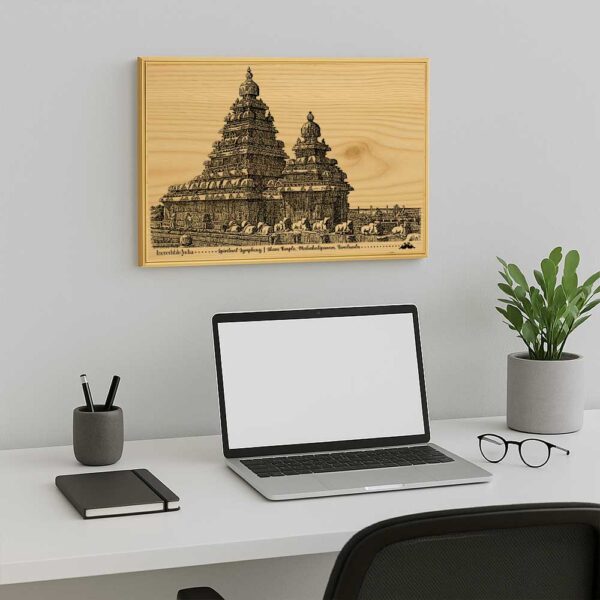 seashore temple mahabalipuram wooden souvenir