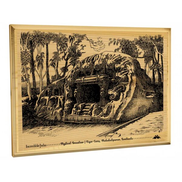 Tiger Caves Mahabalipuram Wood Art