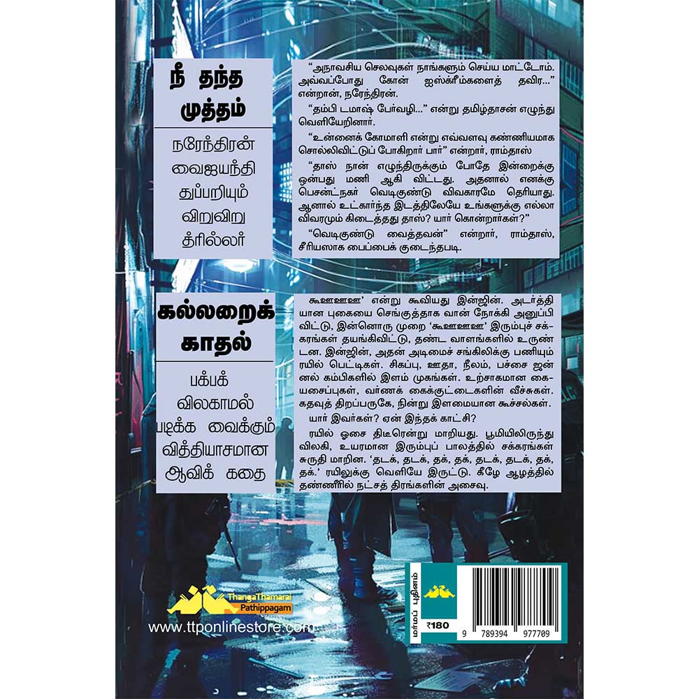 Tamil Mystery Stories Novel Nee Thantha Mutham by Subha